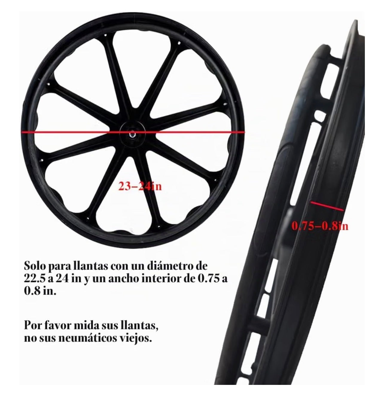 Neumatico de Repuesto para Rueda 24”