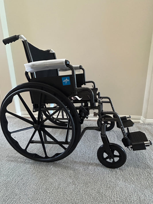 Medline 20” Wheelchair with Fixed Footrests