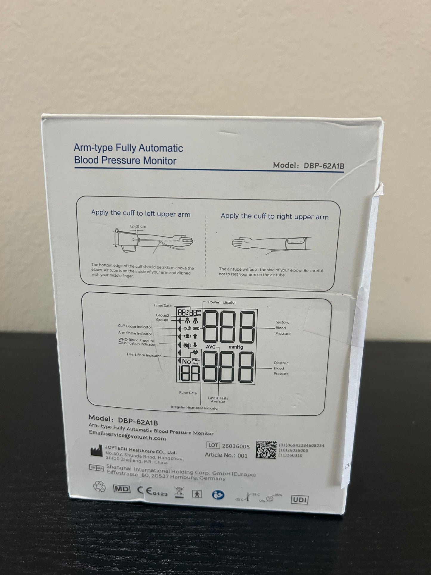 Monitor de presión arterial para uso doméstico