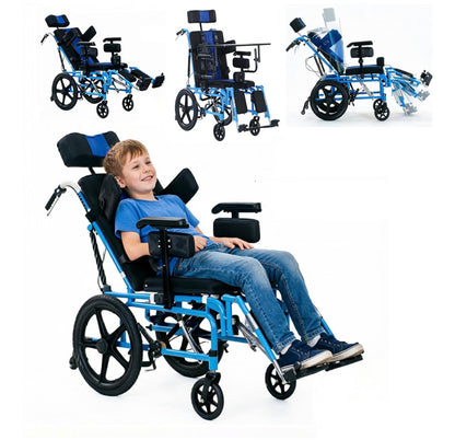 Silla de ruedas pediátrica reclinable