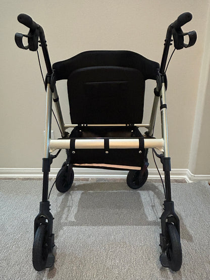 Heavy Duty Rollator Walker with Seat – 450 lb Capacity