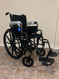 Medline Silla de ruedas plegable de 16 pulgadas