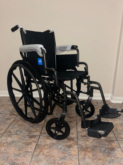Medline 16” Folding Wheelchair – Black