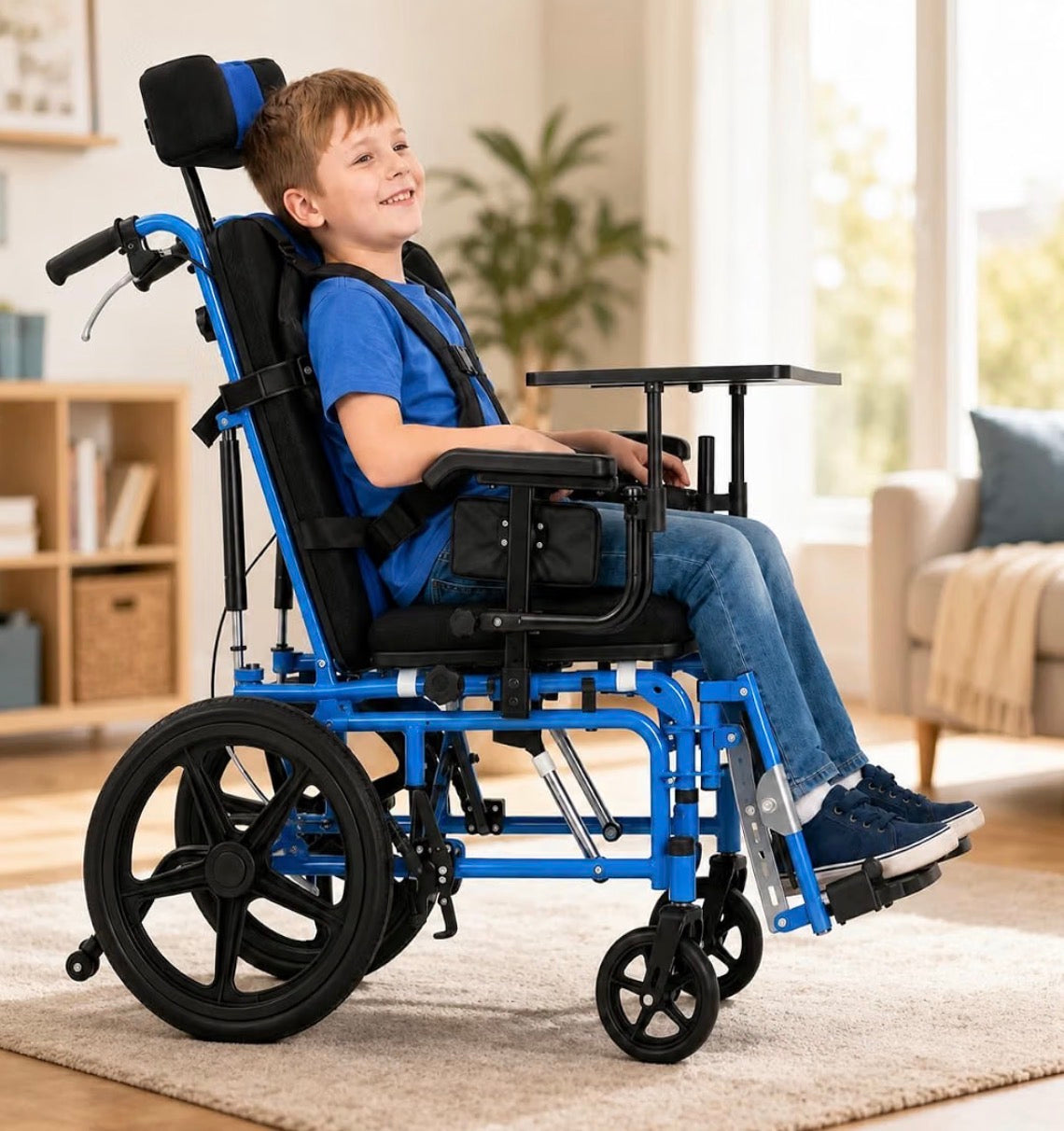Silla de ruedas pediátrica reclinable