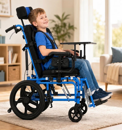 Silla de ruedas pediátrica reclinable