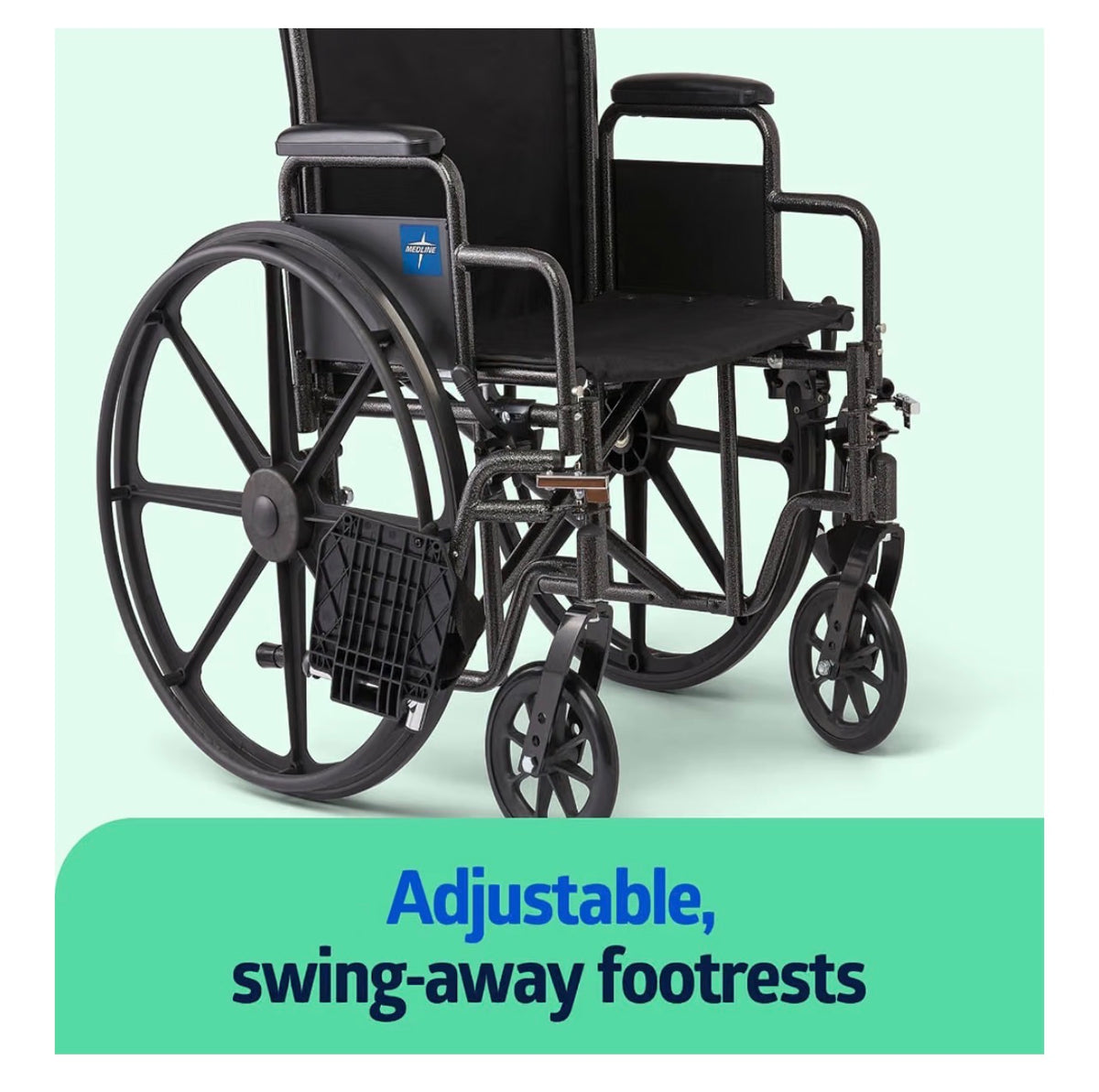 Medline 20” Wheelchair with Fixed Footrests