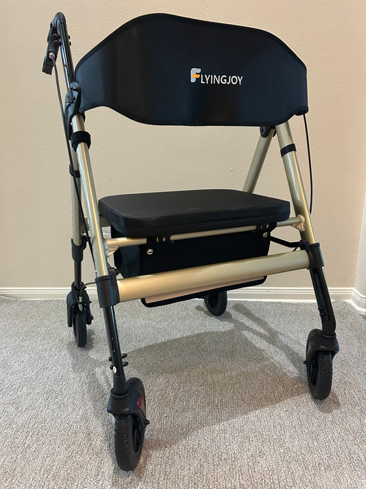 Heavy Duty Rollator Walker with Seat – 450 lb Capacity