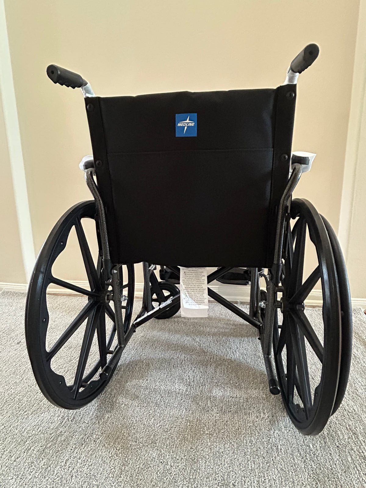Medline 20” Wheelchair with Fixed Footrests