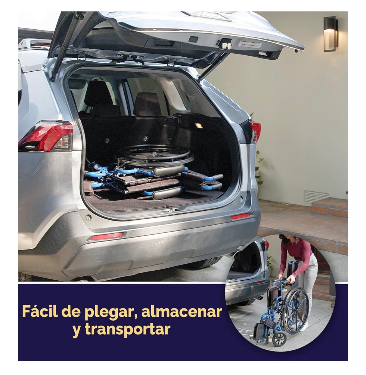 Silla de Ruedas Drive Medical 20” Posa Pies Fijos