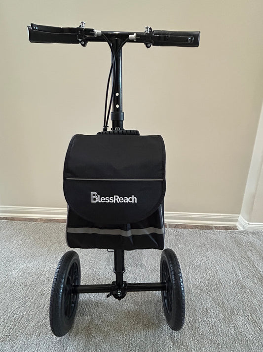 BlessReach All-Terrain Knee Scooter – Adjustable & Foldable