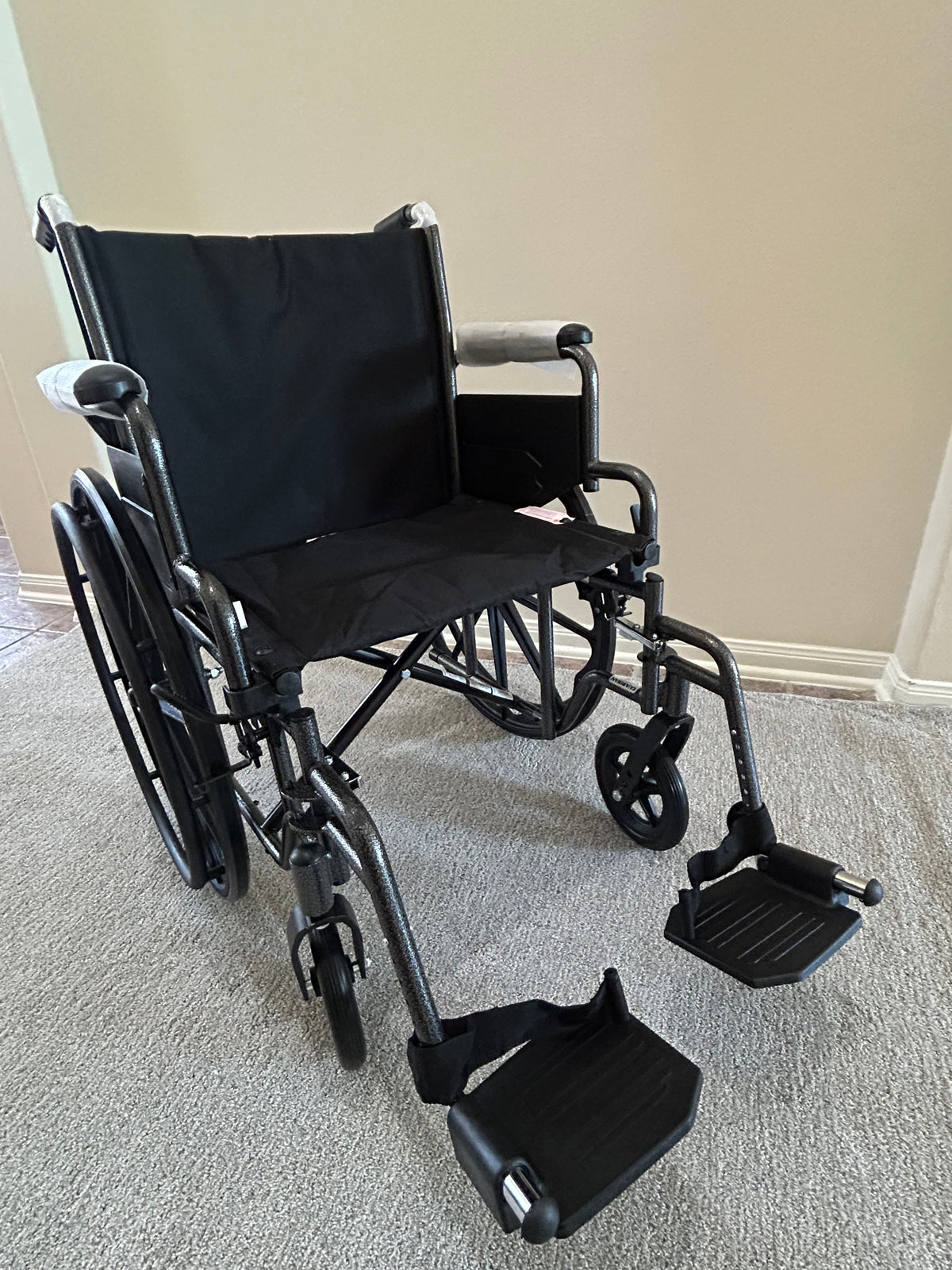 Medline 20” Wheelchair with Fixed Footrests