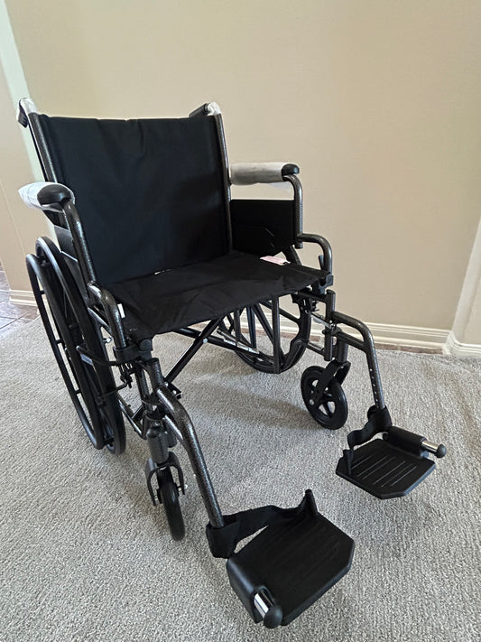 Medline 20” Wheelchair with Fixed Footrests