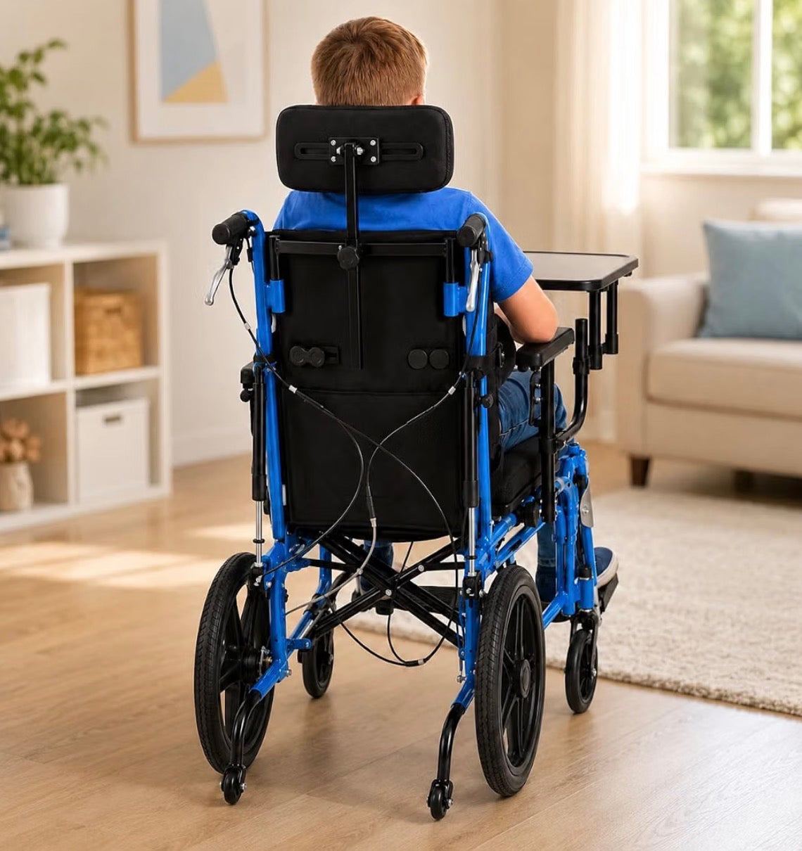 Silla de ruedas pediátrica reclinable