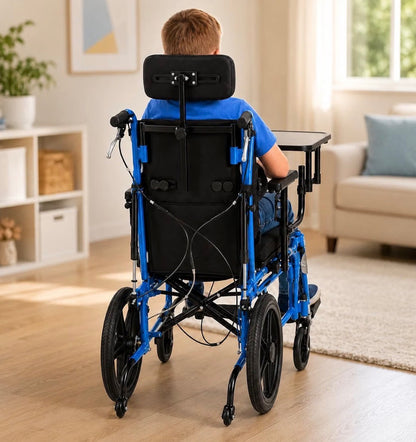 Silla de ruedas pediátrica reclinable