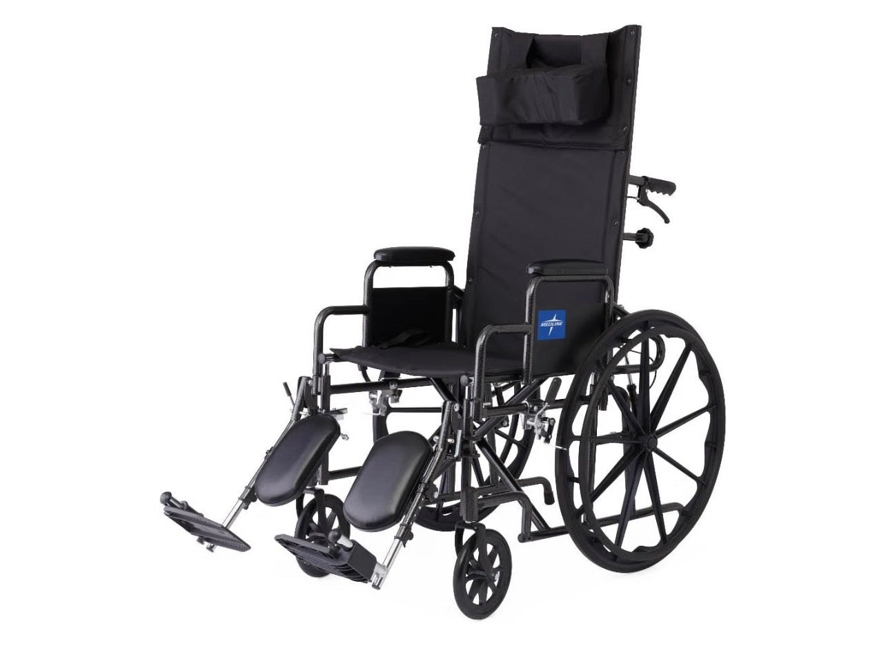 Medline Silla de ruedas reclinable 16”