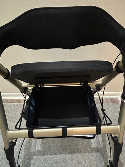 Heavy Duty Rollator Walker with Seat – 450 lb Capacity