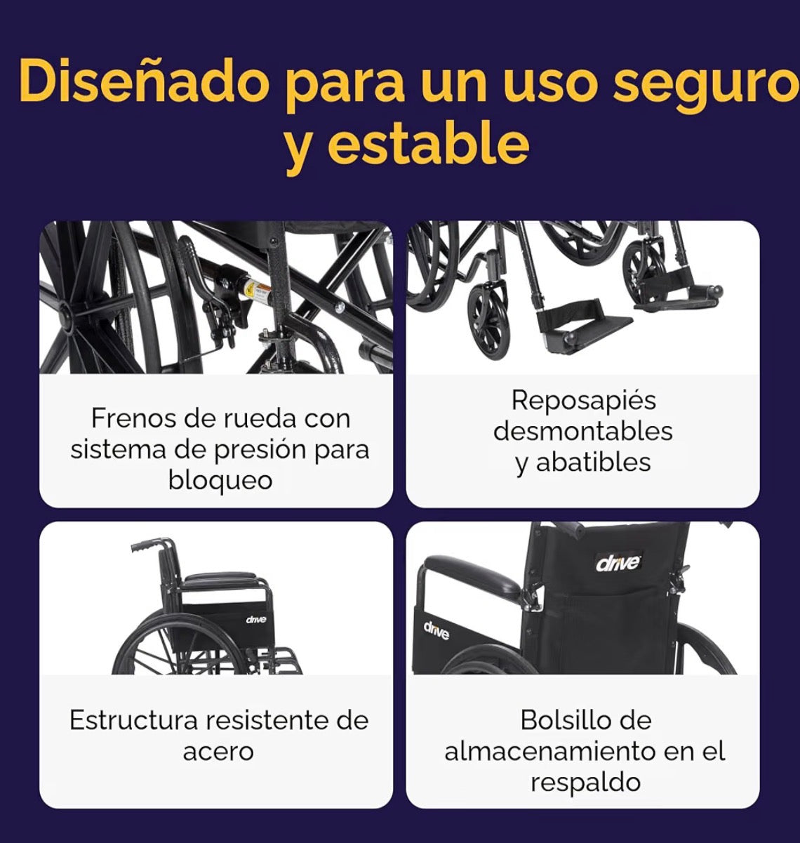 Silla De Ruedas Drive Medical Sport 18”