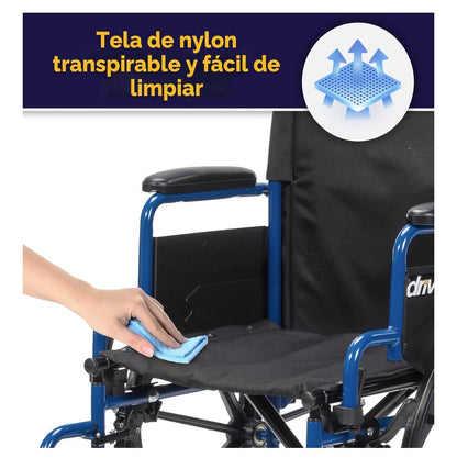 Silla de Ruedas Drive Medical 20” Posa Pies Fijos