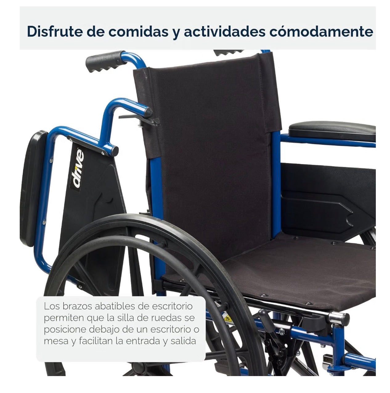 Silla de Ruedas Drive Medical 20” Posa Pies Elevadores