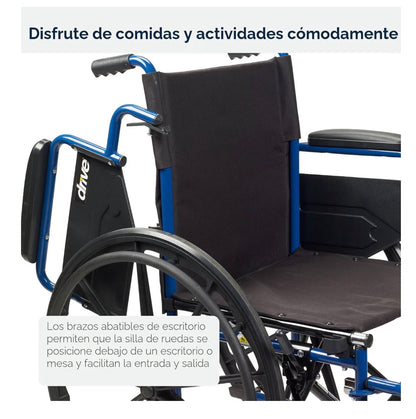 Silla de Ruedas Drive Medical 20” Posa Pies Elevadores