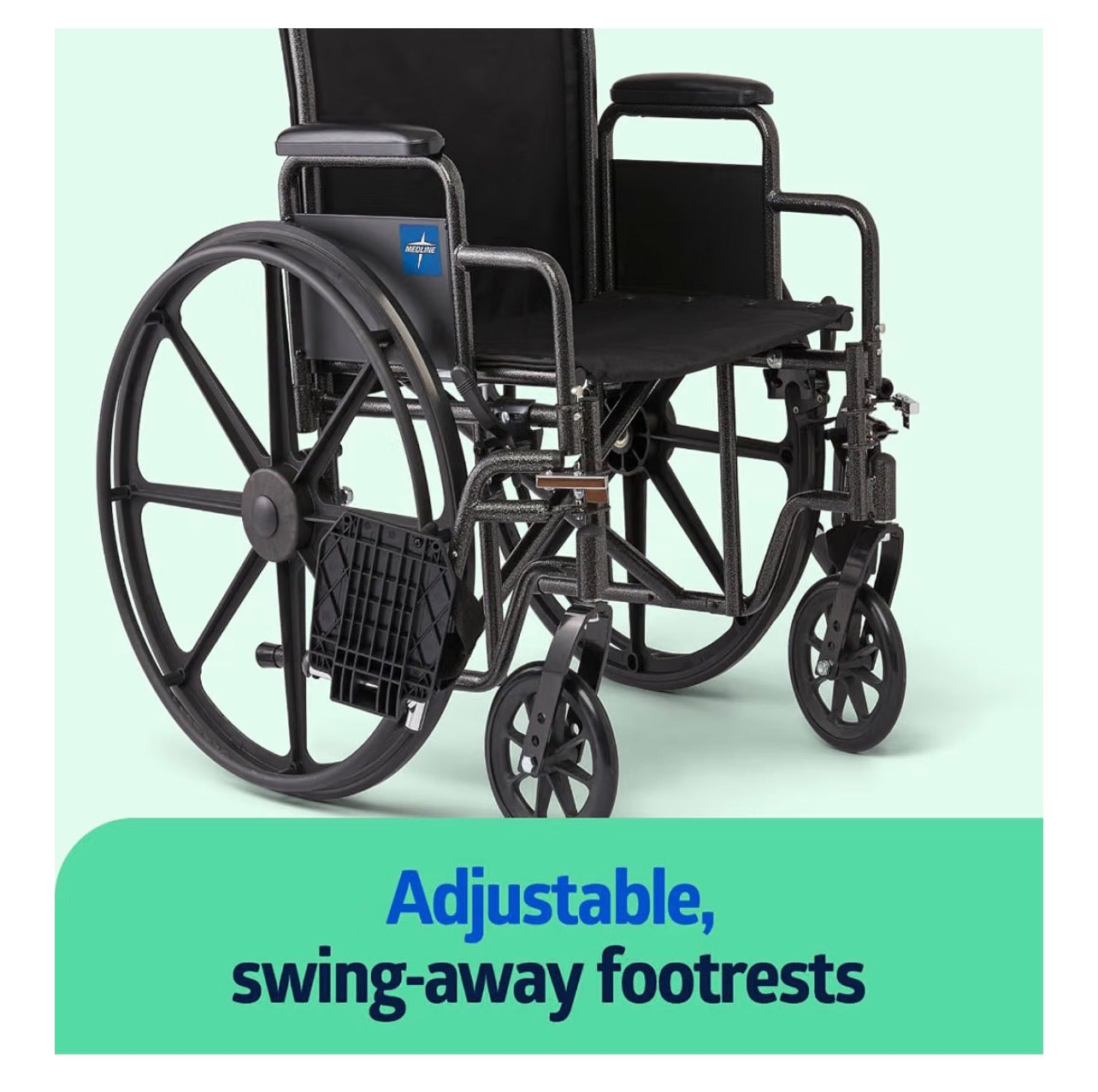 Silla de Ruedas Medline 18” Posa pies Fijos