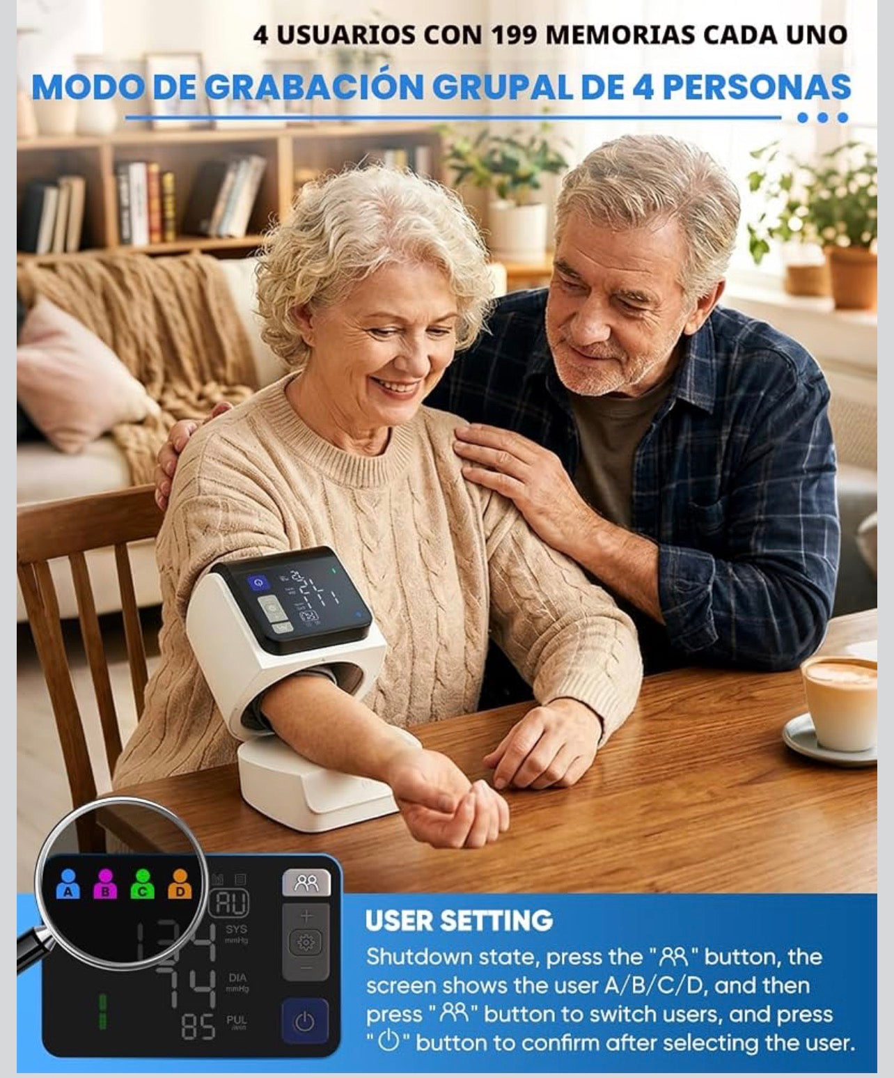Monitor automático de presión arterial para uso doméstico
