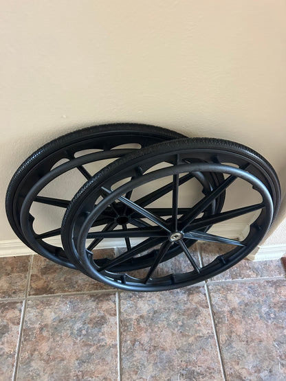 Conjunto de rueda trasera para sillas de ruedas de 16-18-20 pulgadas (1 Par)