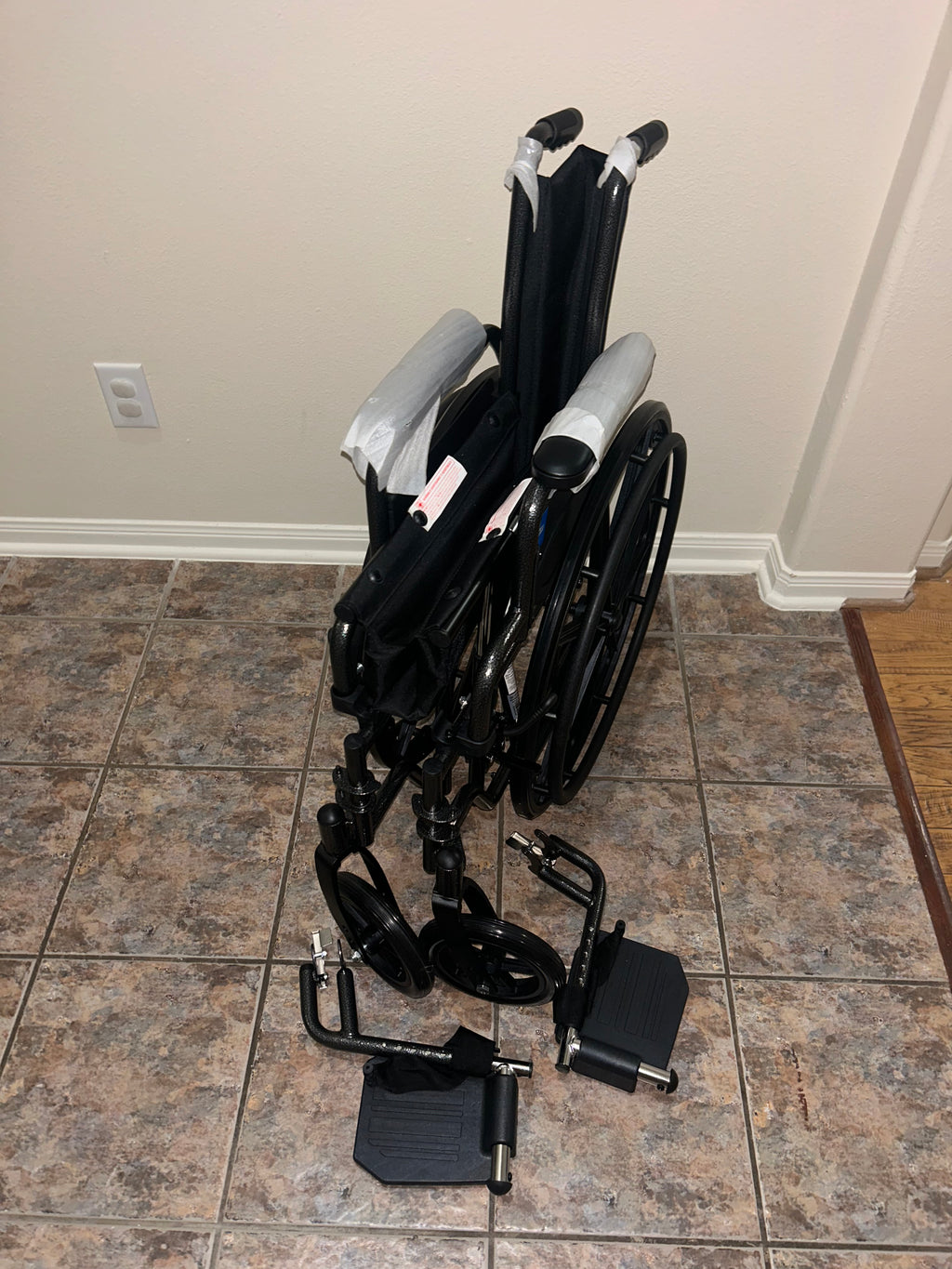 Medline Silla de ruedas plegable de 16 pulgadas
