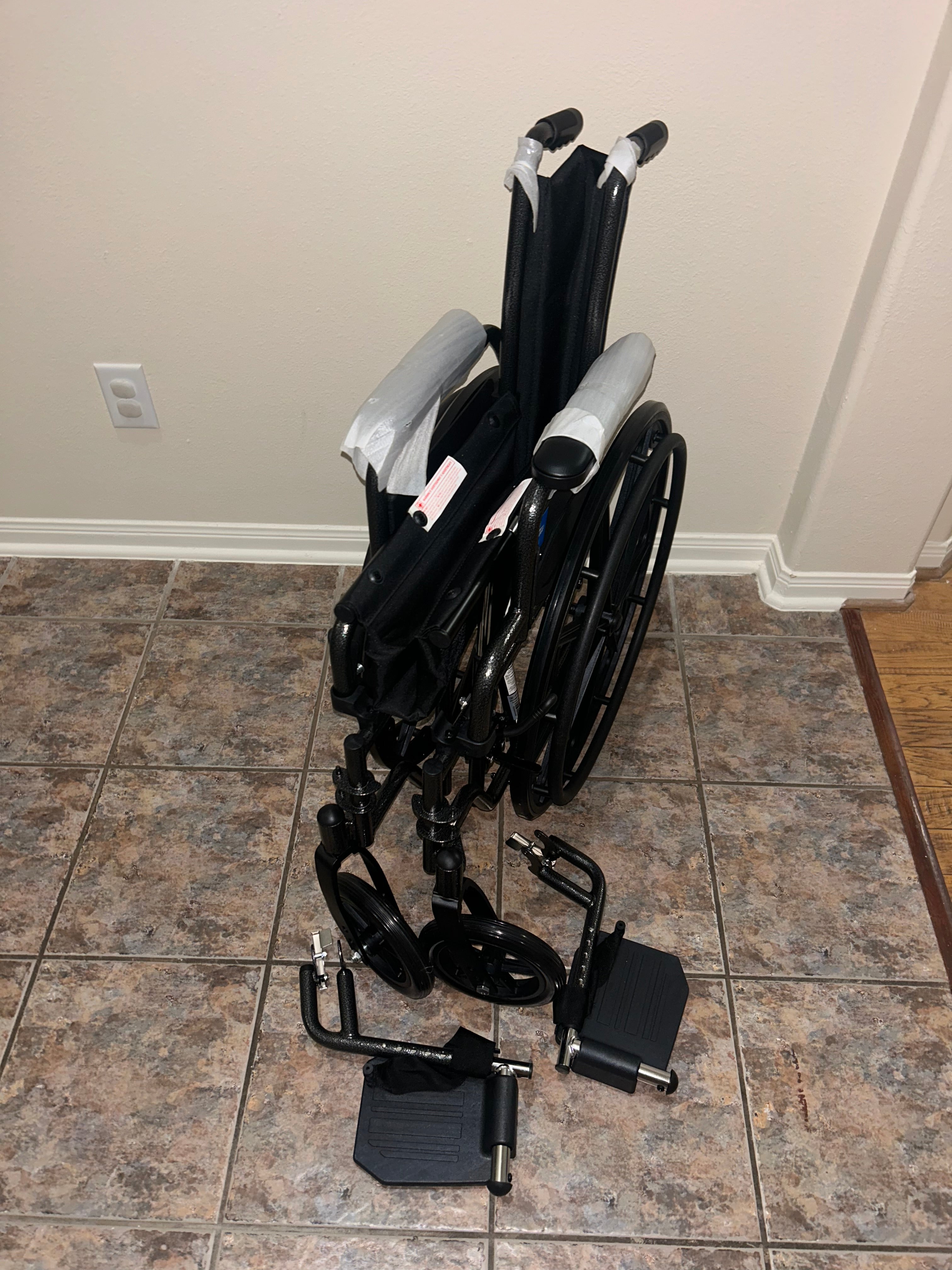 Medline Silla de ruedas plegable de 16 pulgadas