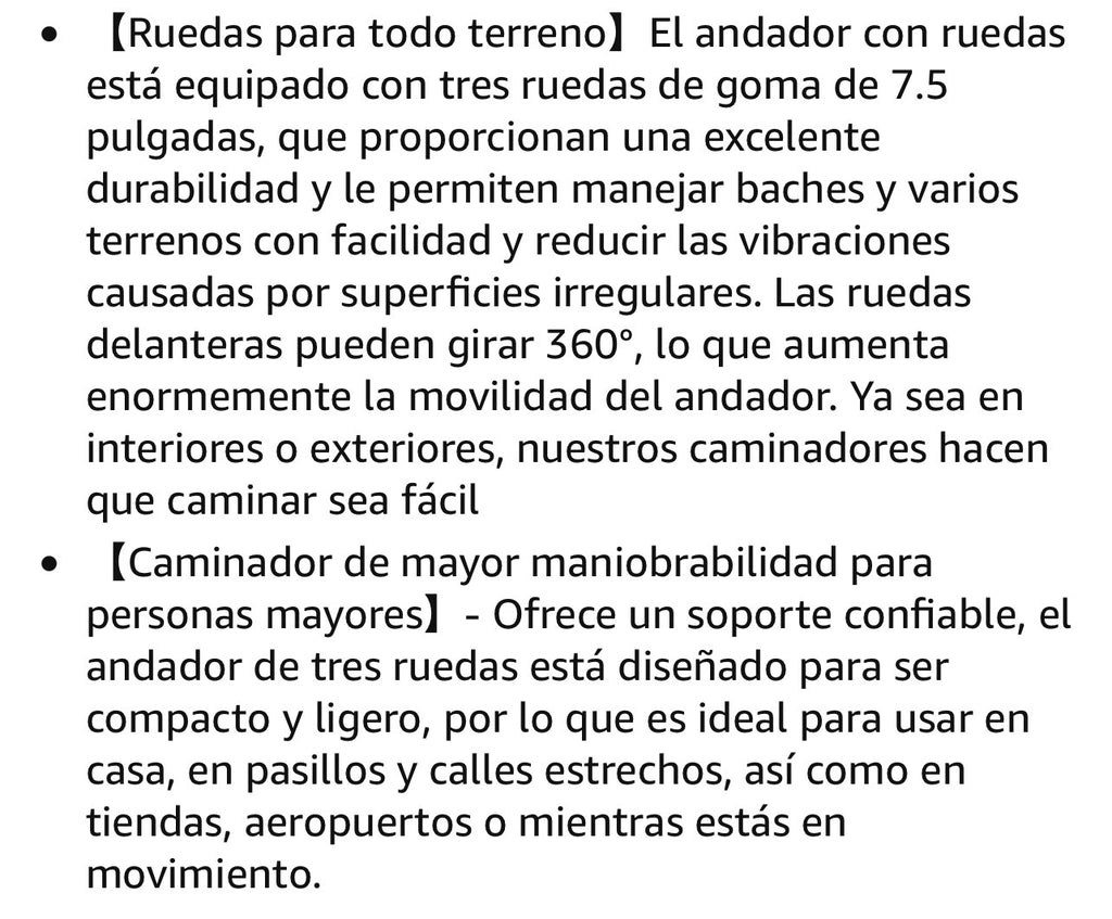 Planetwalk Premium Andador de 3 ruedas para personas mayores