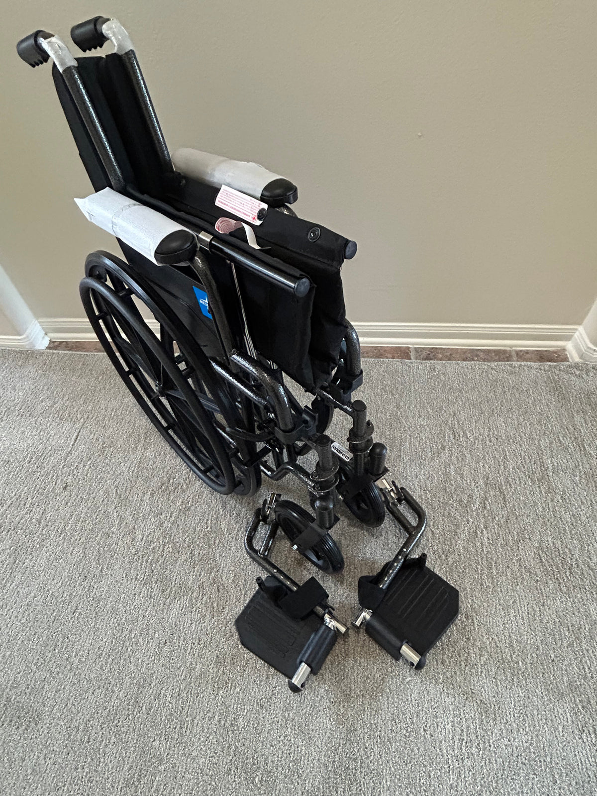 Medline 20” Wheelchair with Fixed Footrests