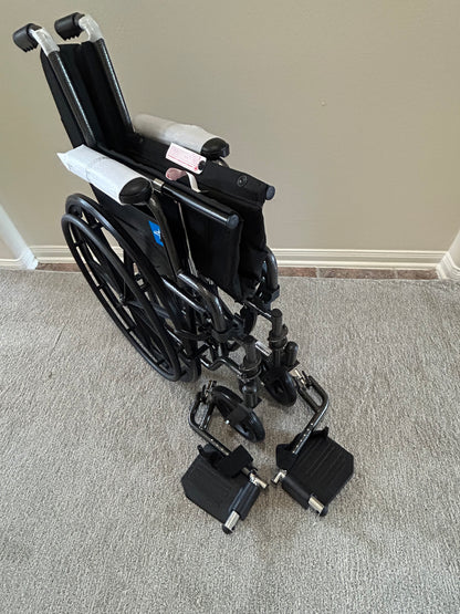 Medline 20” Wheelchair with Fixed Footrests