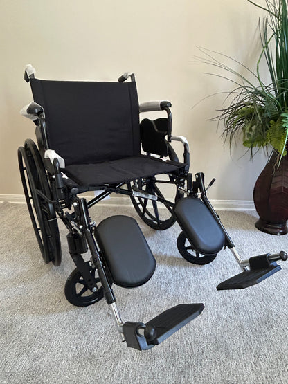 Medline Commode Wheelchair with Swing-Away Back, Desk-Length Arms, and Elevating Leg Rests